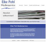 Kleine Darstellung der Startseite der Referenz-Website von Elke Pohl Medienservice